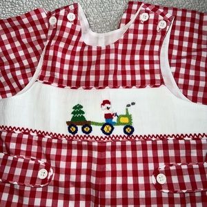 Mom&Me Christmas Santa Smocked JonJon